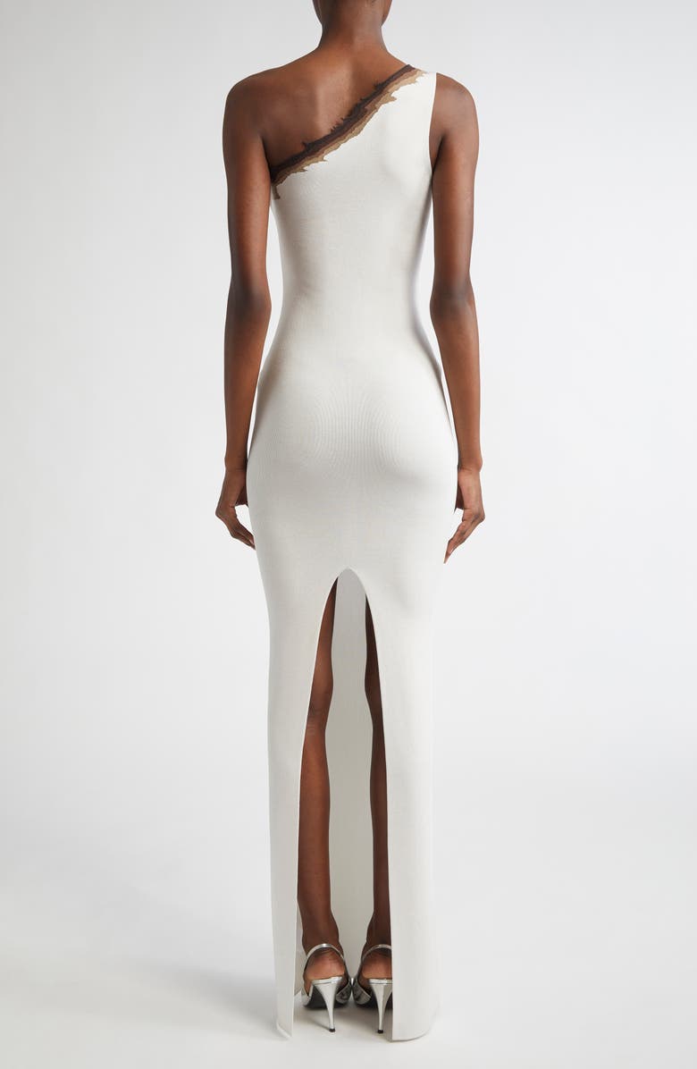 GRACE LING Flame One-Shoulder Maxi Dress, Alternate, color, White Marshmallow