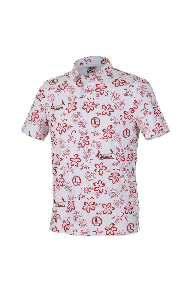 Reyn Spooner Men's Reyn Spooner White St. Louis Cardinals Cooperstown Collection Performance Polo, Alternate, color, White