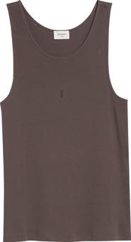 Saint Laurent Debardeur Embroidered Tank