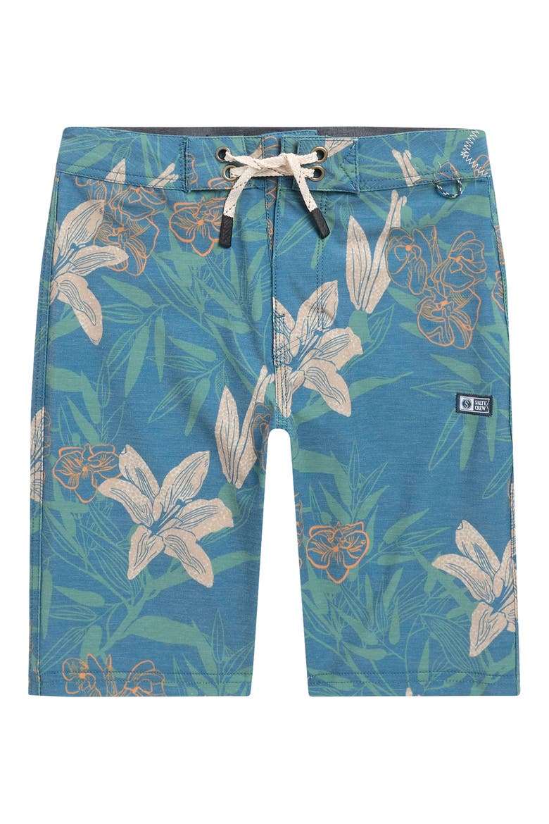 Kids' Crew Board Shorts, Main, color, CAST BLUE