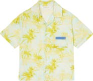 Palm Angels Kids' Palms Print Camp Shirt