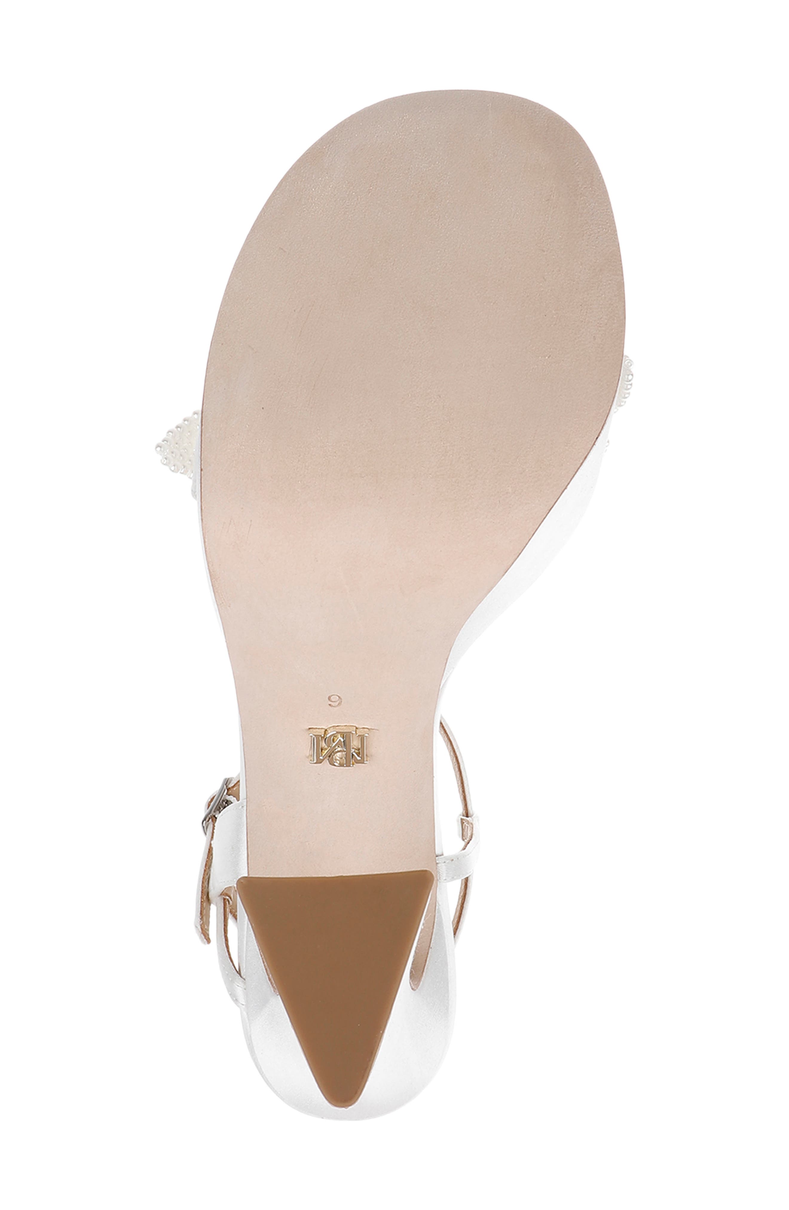 Badgley Mischka Collection Wicket Ankle Strap Platform Sandal, Alternate, color, White Satin