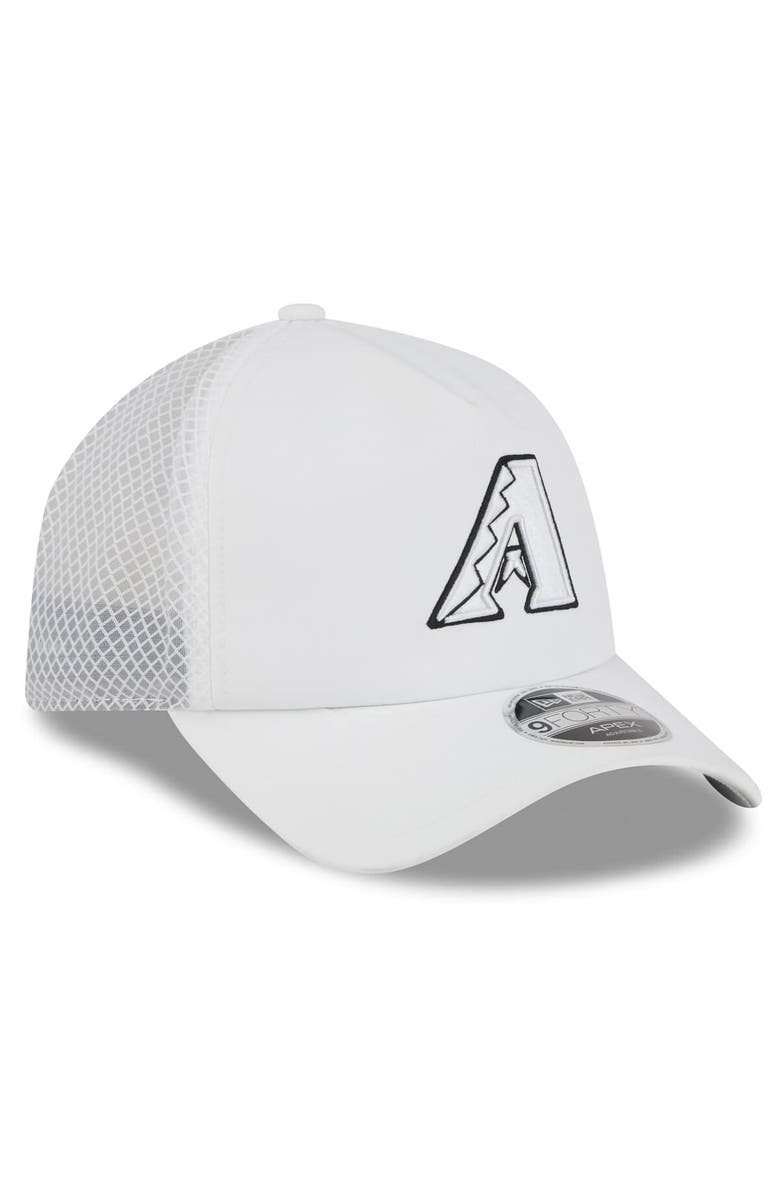 New Era Men's New Era White Arizona Diamondbacks 2026 Batting Practice Apex 9FORTY Adjustable Trucker Hat, Alternate, color, White