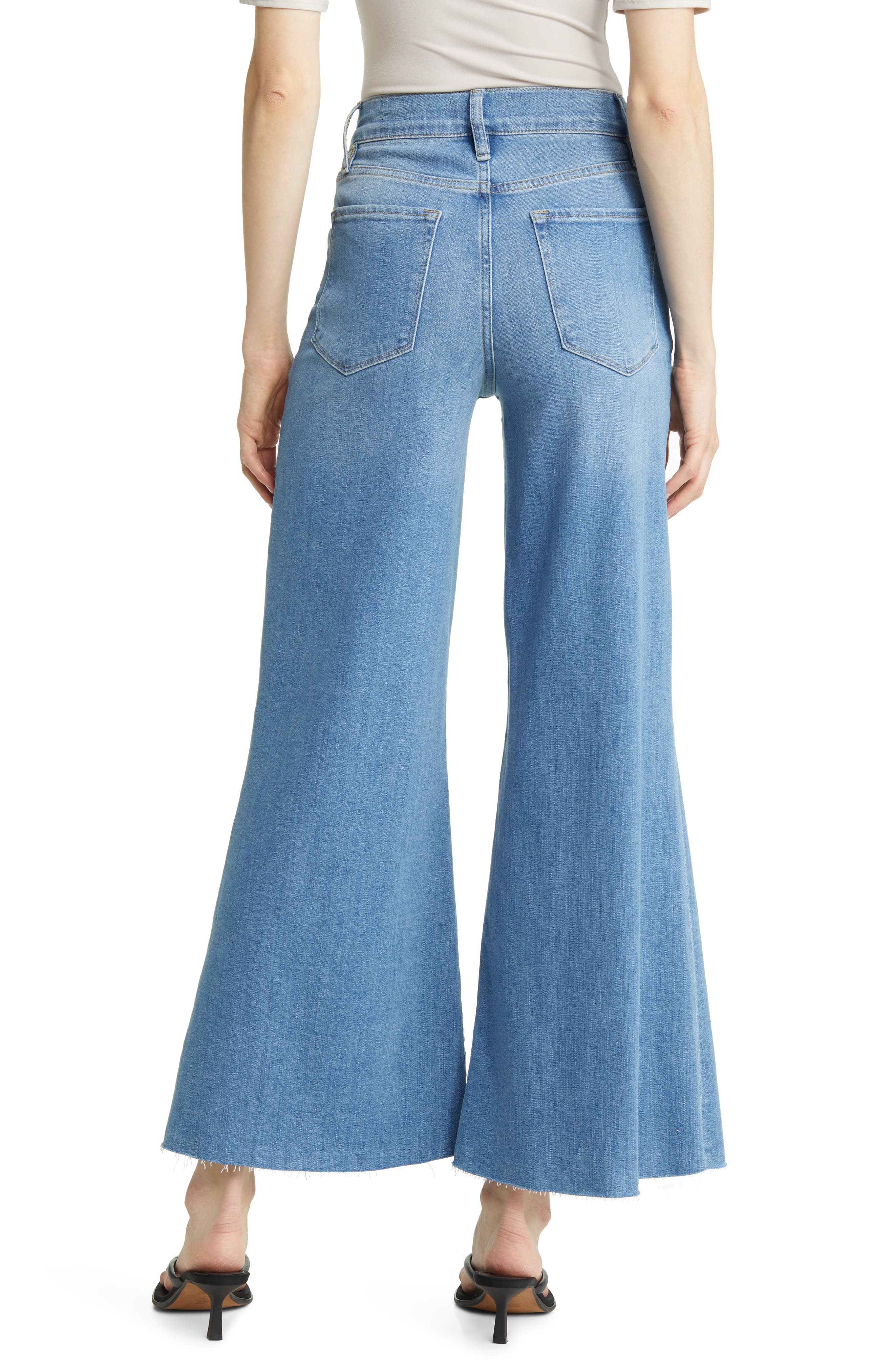 Le Palazzo Raw Hem Ankle Wide Leg Jeans - image 2