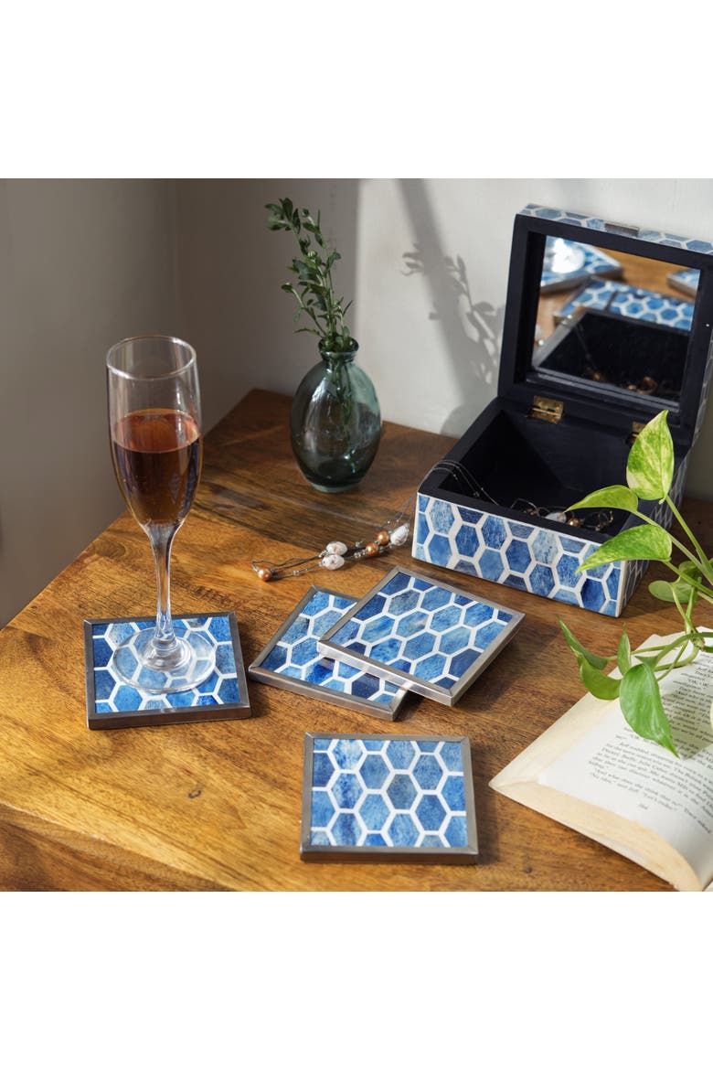 Gramercy Inlay Coasters, Alternate, color, Gramercy