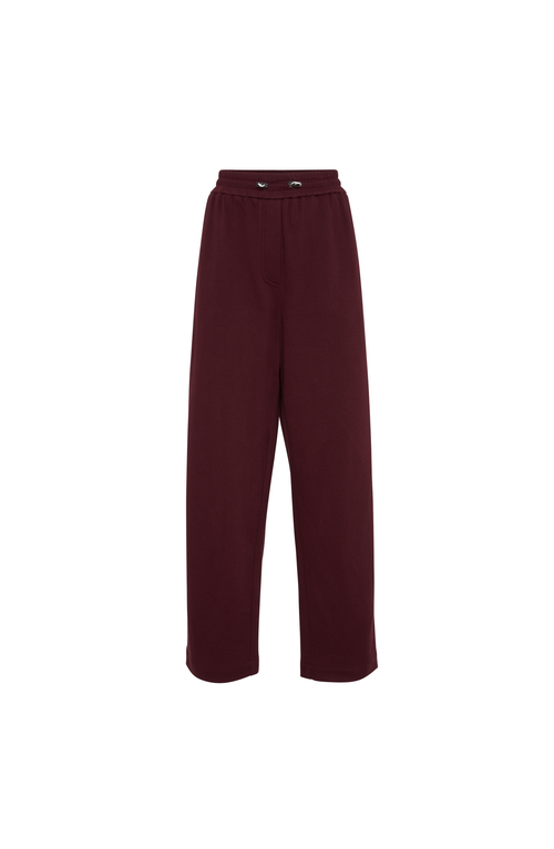 Brunello Cucinelli Elasticated-waistband Sweatpants In Burgundy