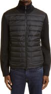Moncler Quilted Down & Knit Cardigan