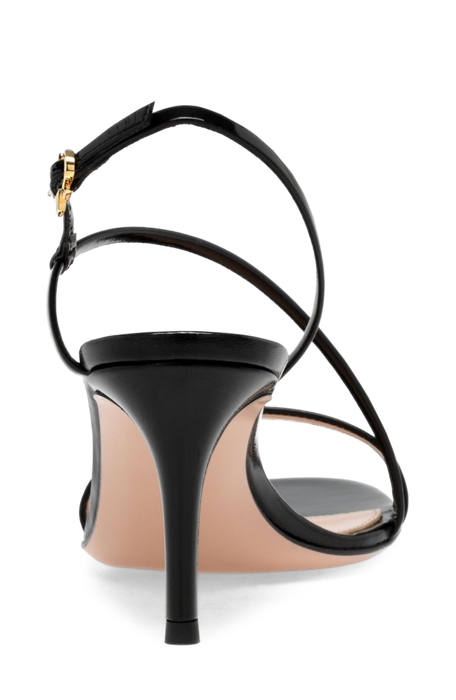 Gianvito Rossi Manhattan 70 Sandal, Alternate, color, Black Leather