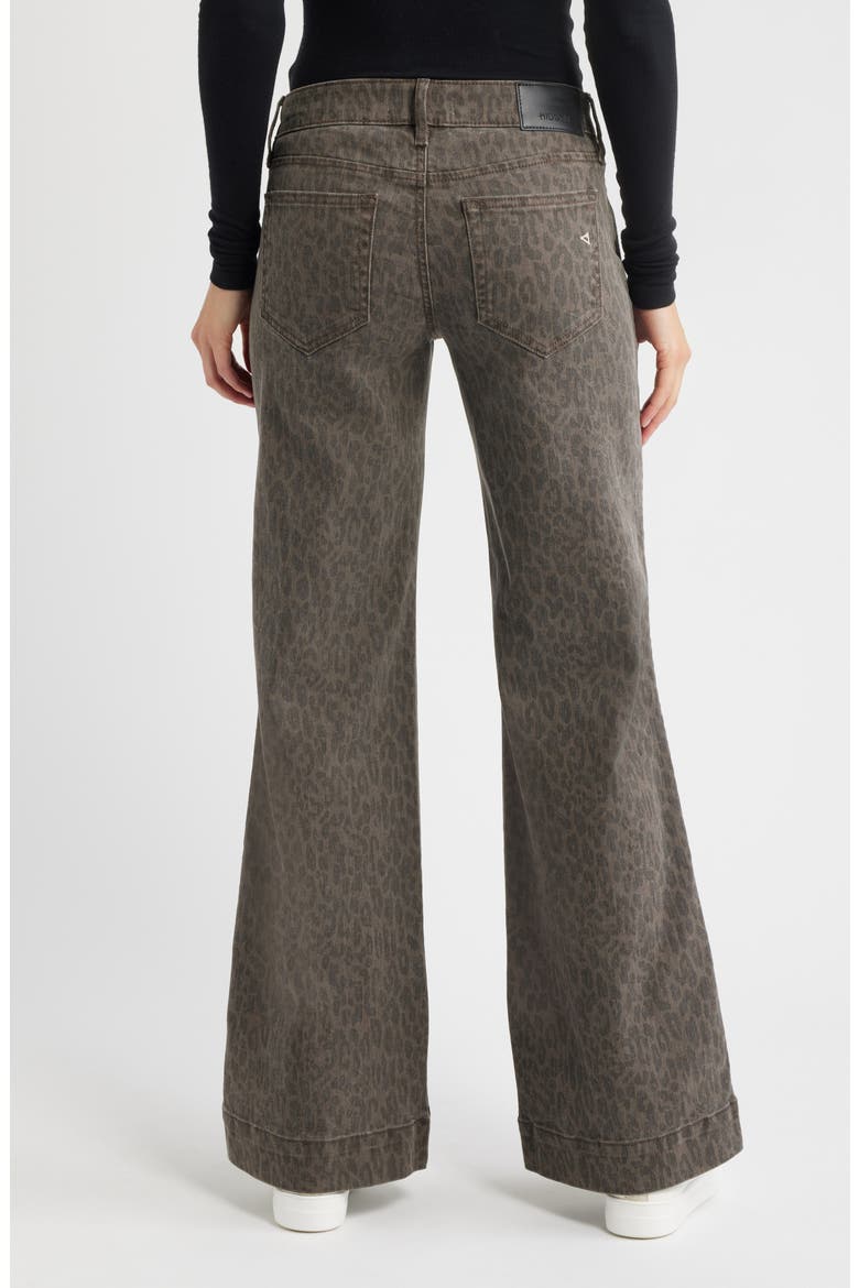 Low Waist Flare Leg Jeans, Alternate, color, BROWN