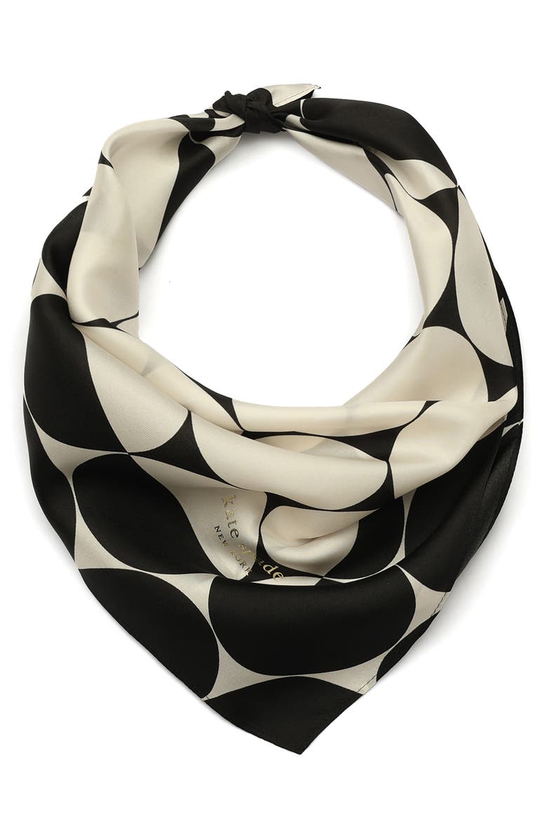Kate Spade New York seasonless dot silk bandana, Main, color, 