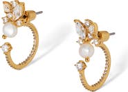 Nadri Ravish Stud & Hoop Jacket Earrings