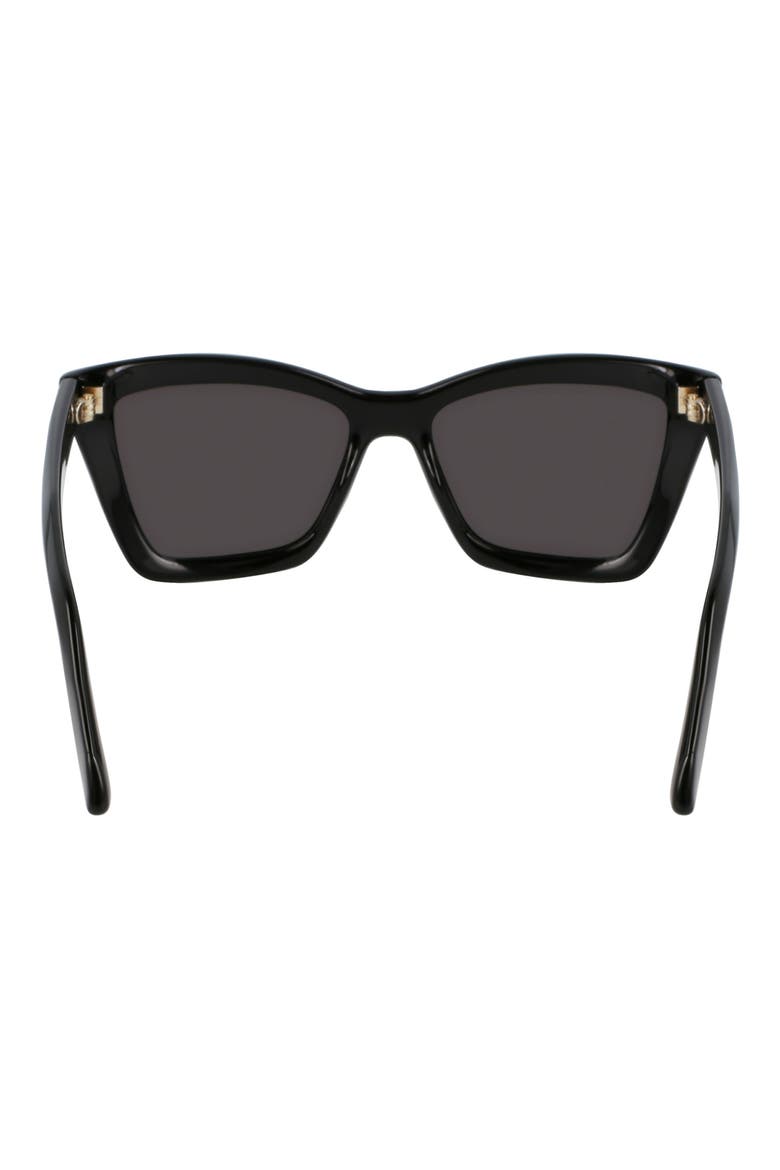 53mm Rectangualr Sunglasses, Alternate, color, BLACK