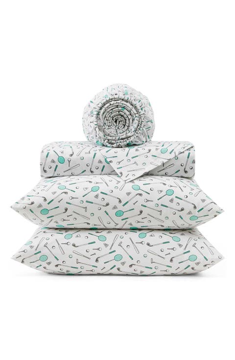 Tee Time Cotton Percale Sheet Set