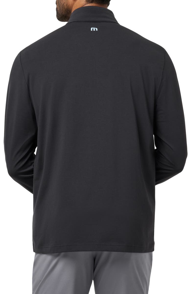 TravisMathew Nautical Adventure Quarter Zip Pullover, Alternate, color, Black