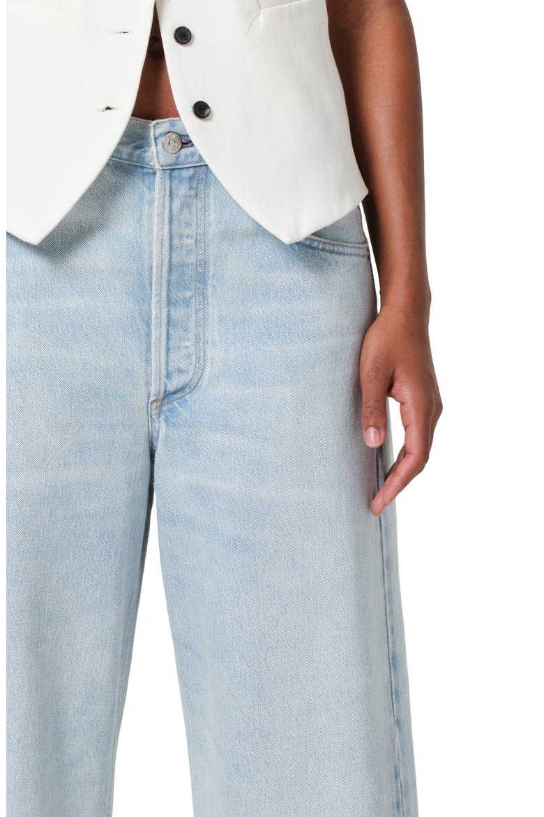 Ayla Raw Hem Crop Wide Leg Jeans, Alternate, color, SAILOR