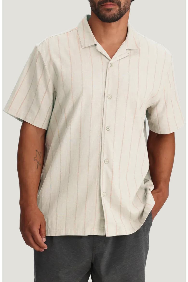 Sullivans Camp Shirt, Main, color, DASH VERTICAL STRIPE SEA SALT