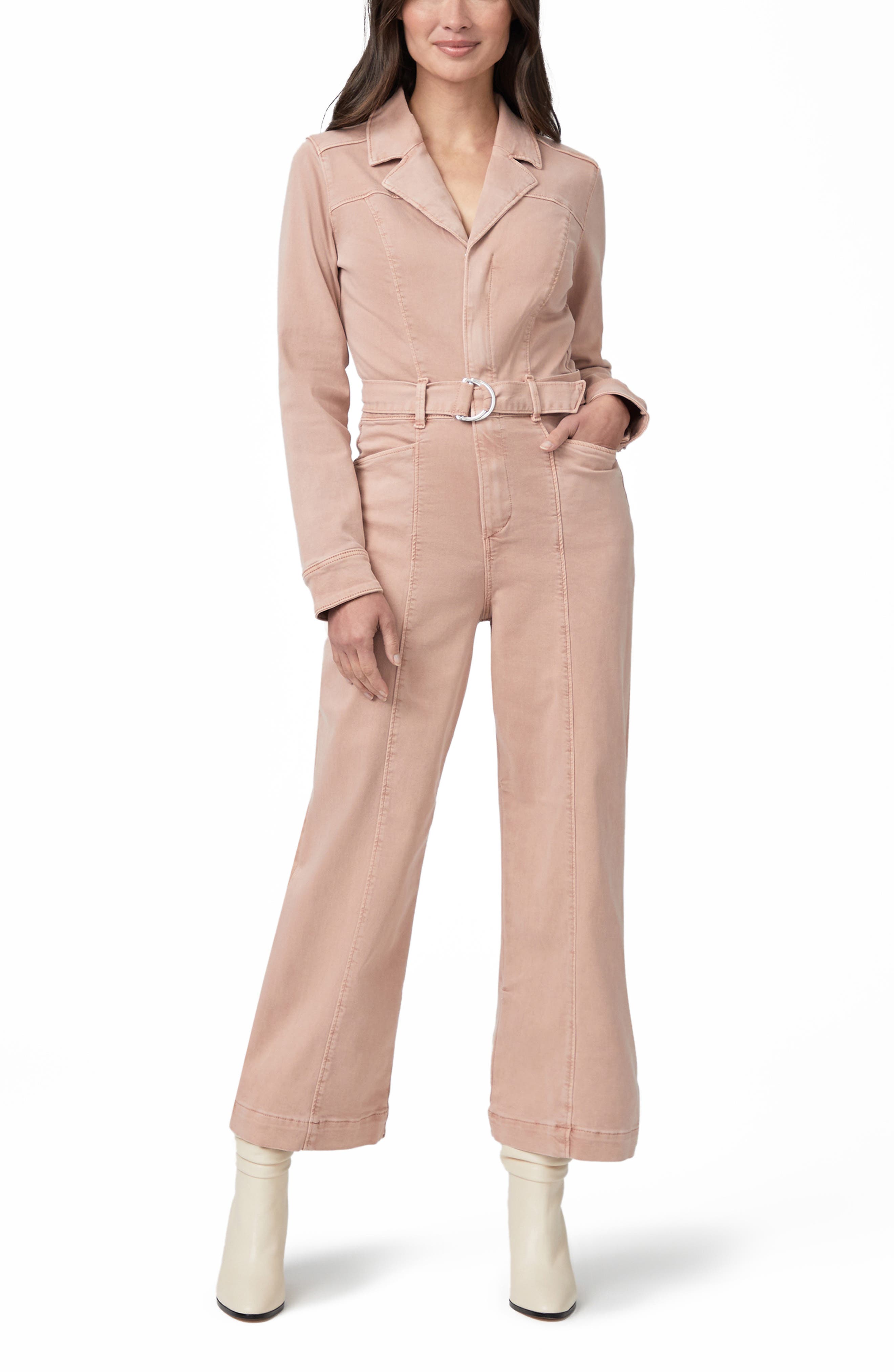 PAIGE Anessa Long Sleeve Crop Wide Leg Jumpsuit