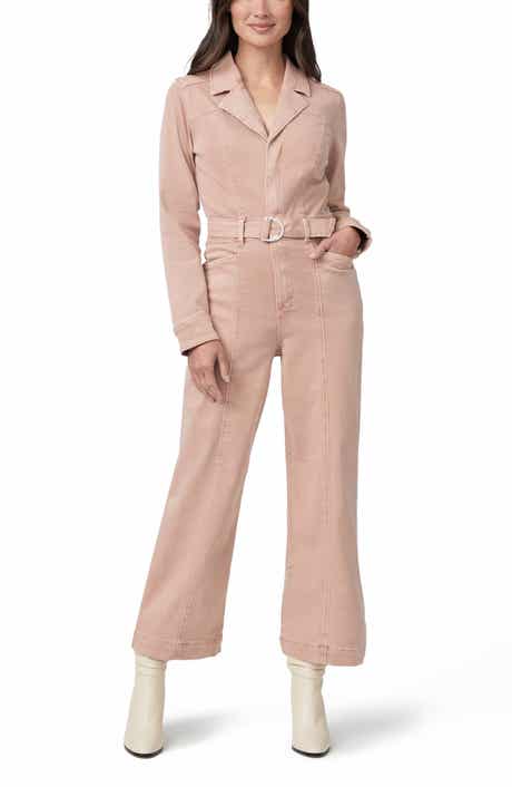 PAIGE Anessa Long Sleeve Crop Wide Leg Jumpsuit