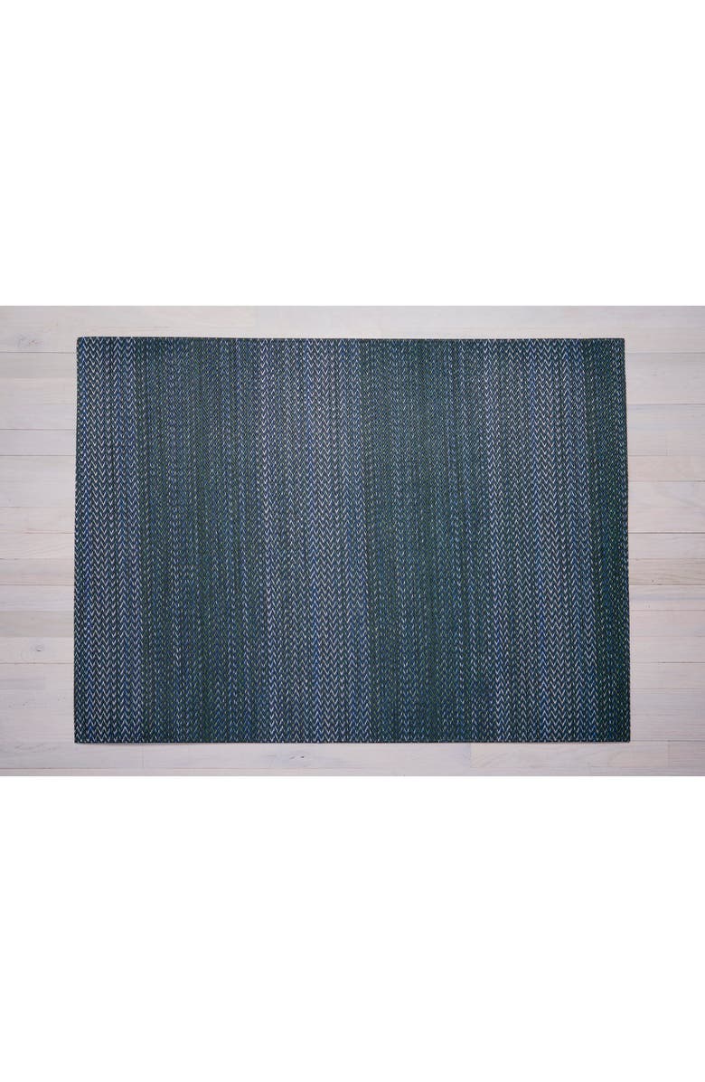 Chilewich Quill Herringbone Indoor/Outdoor Floor Mat, Main, color, Forest