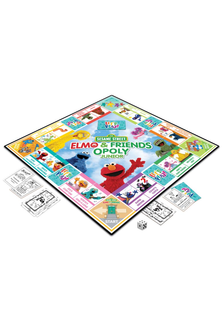 Sesame Street Elmo & Friends Opoly Jr, Alternate, color, Multicolor