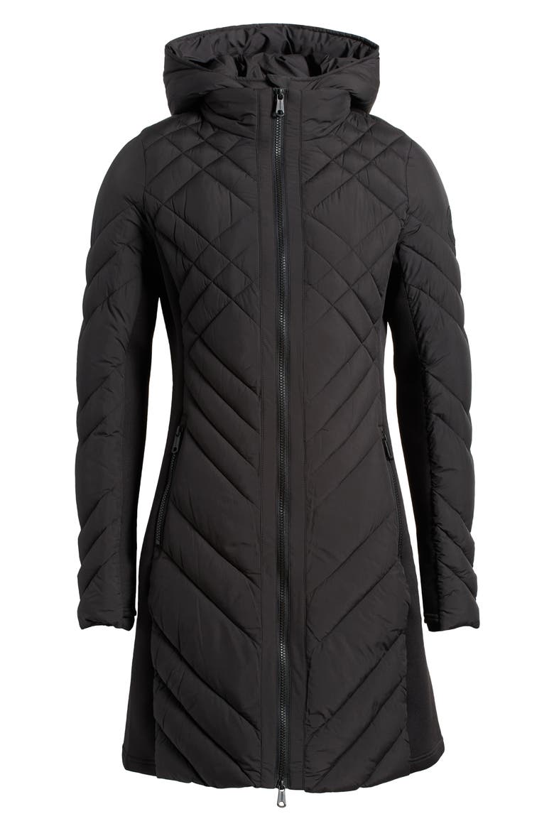 Hooded Puffer Jacket, Alternate, color, BLACK