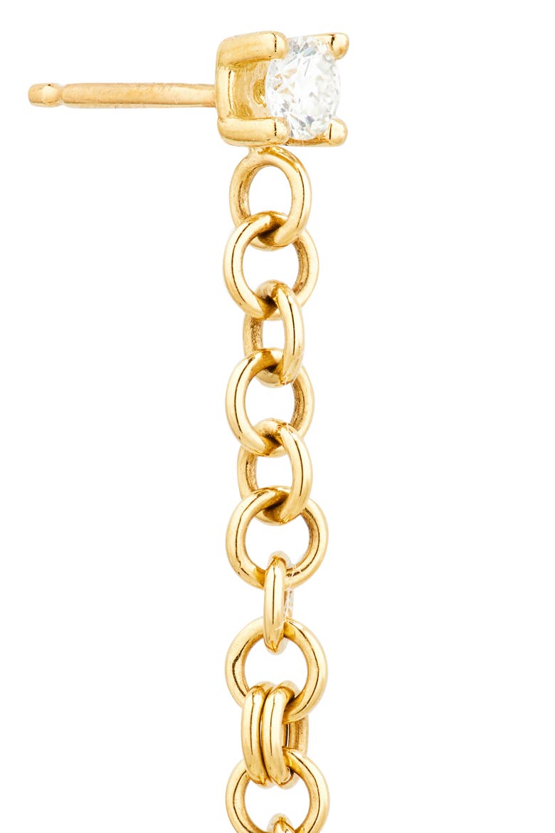 Anaka Diamond Stud Single Linear Drop Earring, Alternate, color, DIA 18KYG