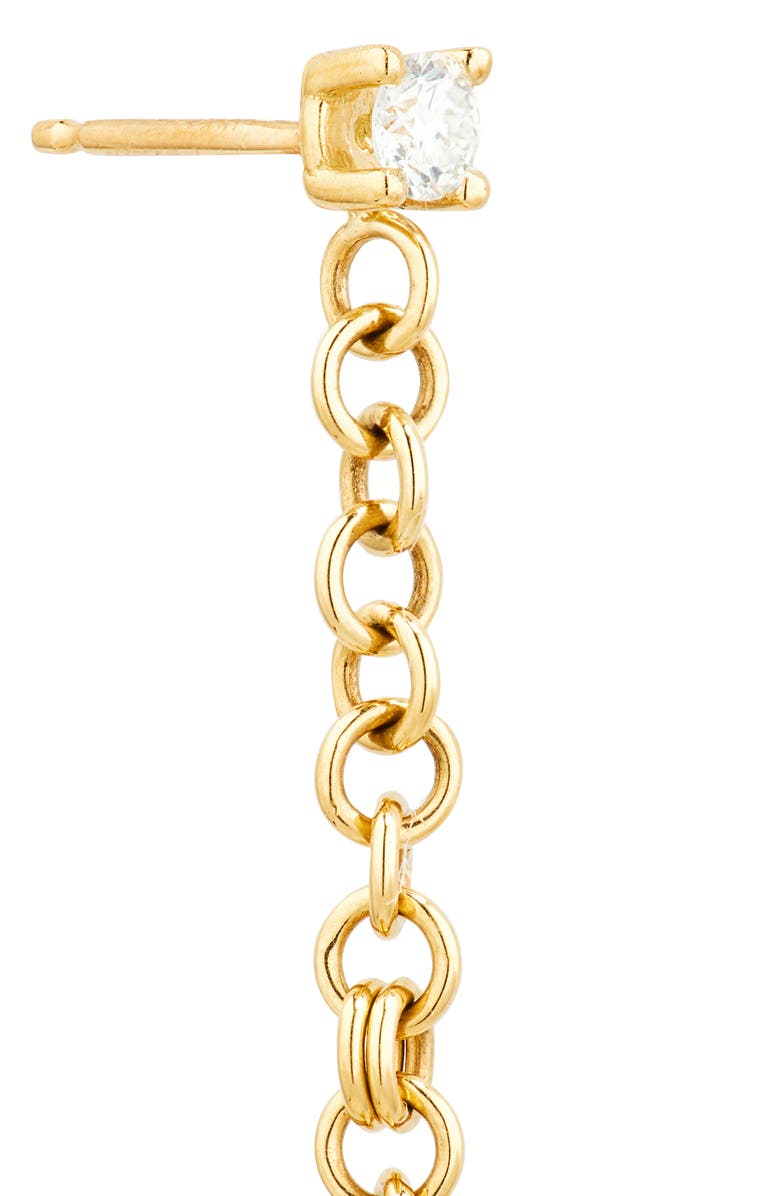 Spinelli Kilcollin Anaka Diamond Stud Single Linear Drop Earring, Alternate, color, Yellow Gold