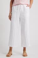 Caslon® Wide Leg Crop Linen Pants