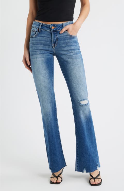 Ripped Low Rise Bootcut Jeans