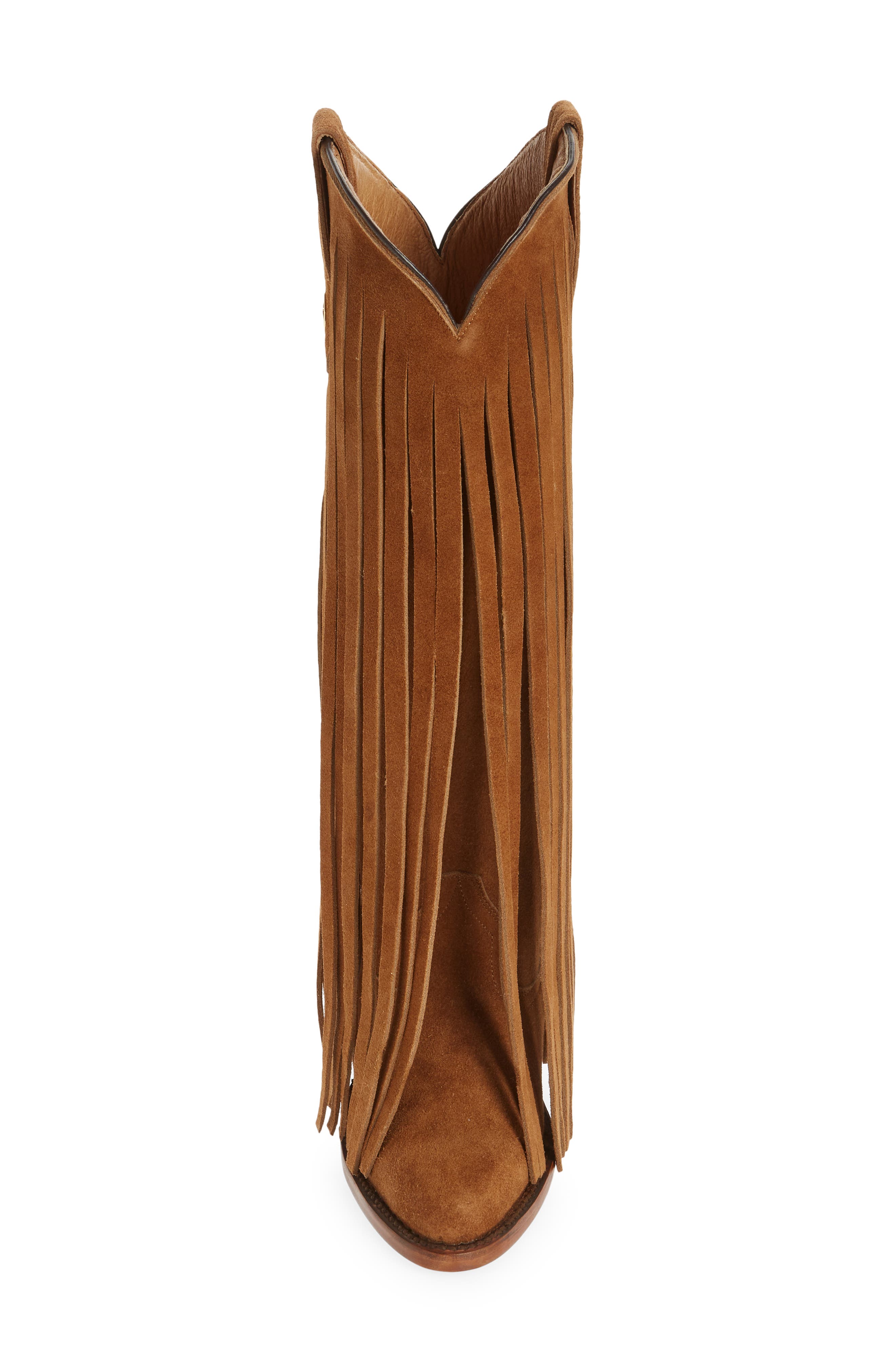 Atlas Fringe Western Boot, Alternate, color, BROWN