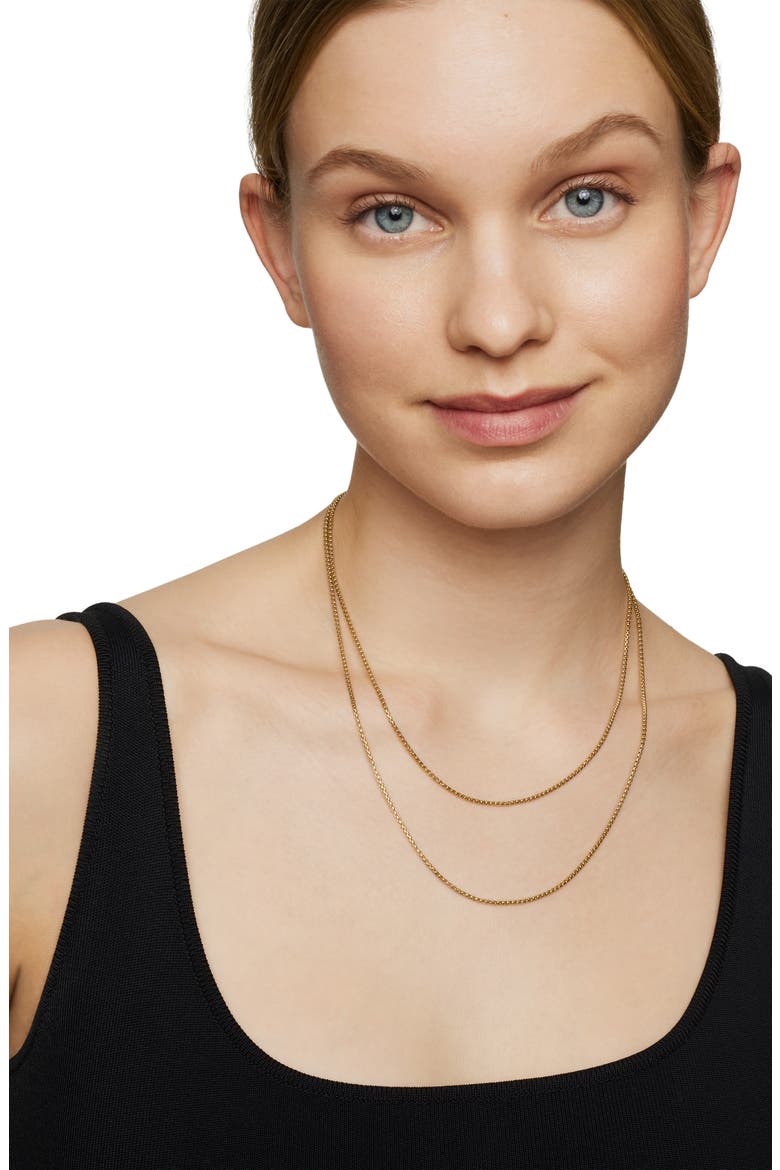 Box Chain Slider Necklace in 18K Yellow Gold, 1.7mm, Alternate, color, YELLOW GOLD