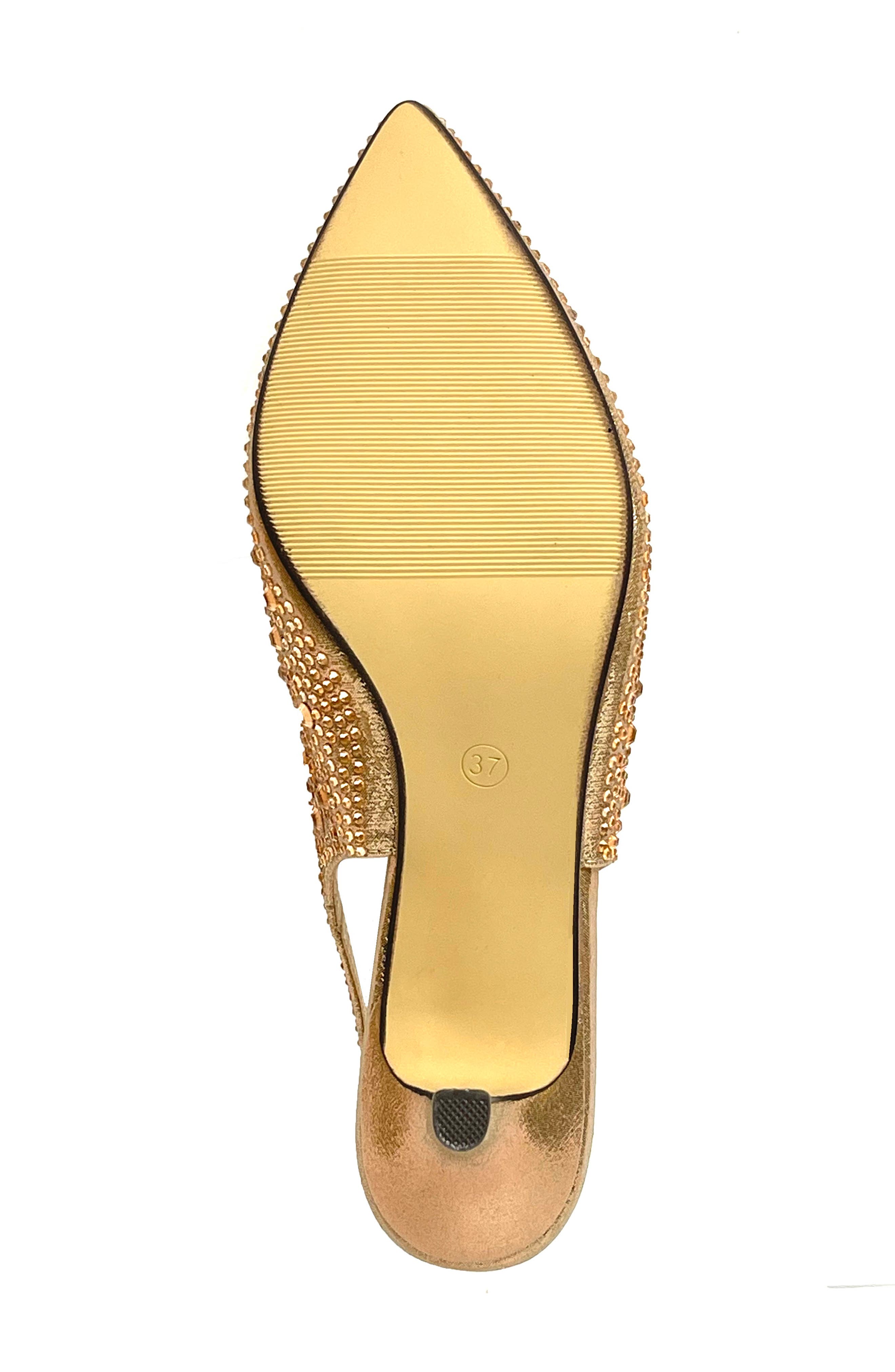 Onyx Rhinestone Slingback Pump, Alternate, color, CHAMPAGNE