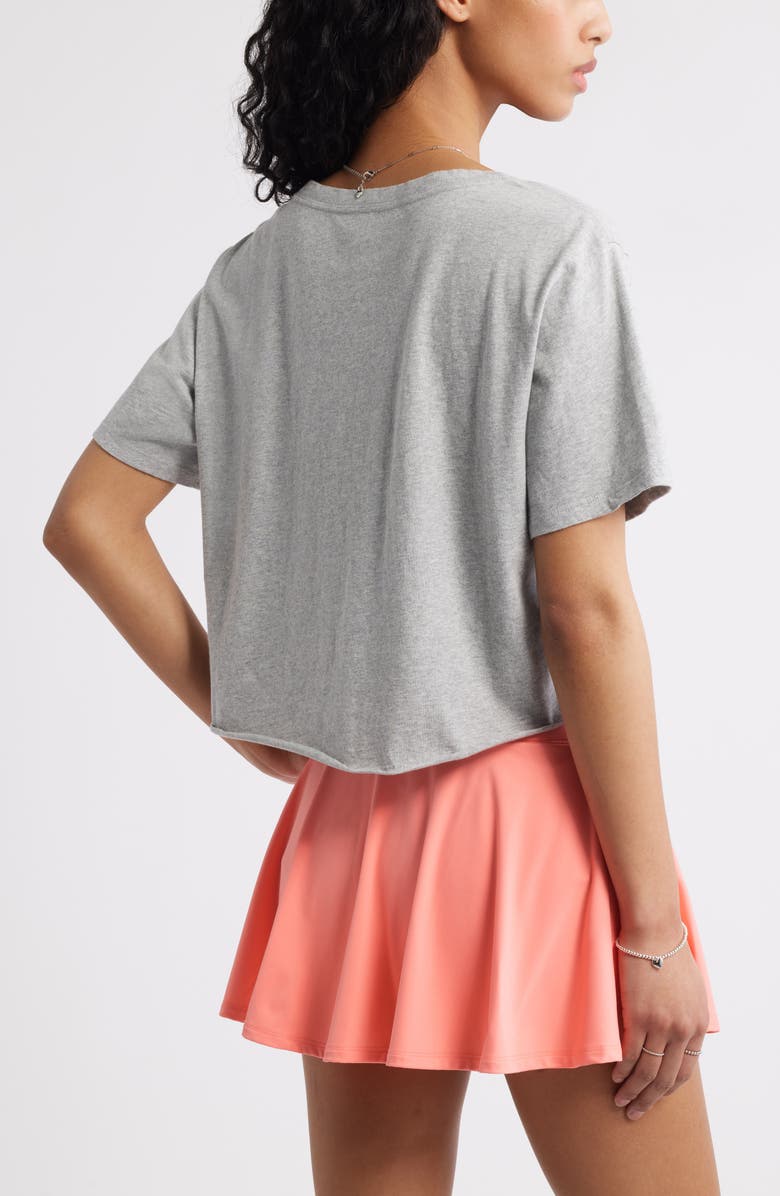 BP. Washed V-Neck Crop T-Shirt, Alternate, color, Grey Light Heather