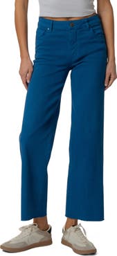 KUT from the Kloth Raw Hem High Waist Ankle Wide Leg Jeans