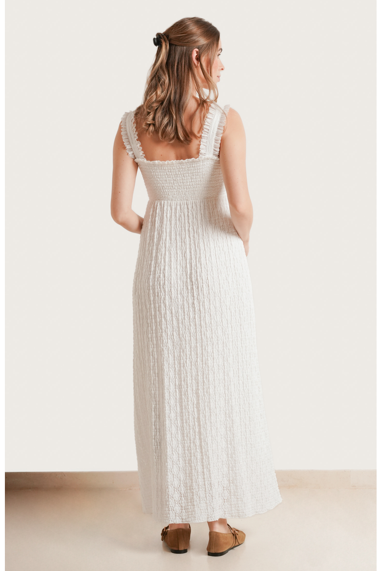 Emma Maternity & Nursing Maxi Dress, Alternate, color, White Lace