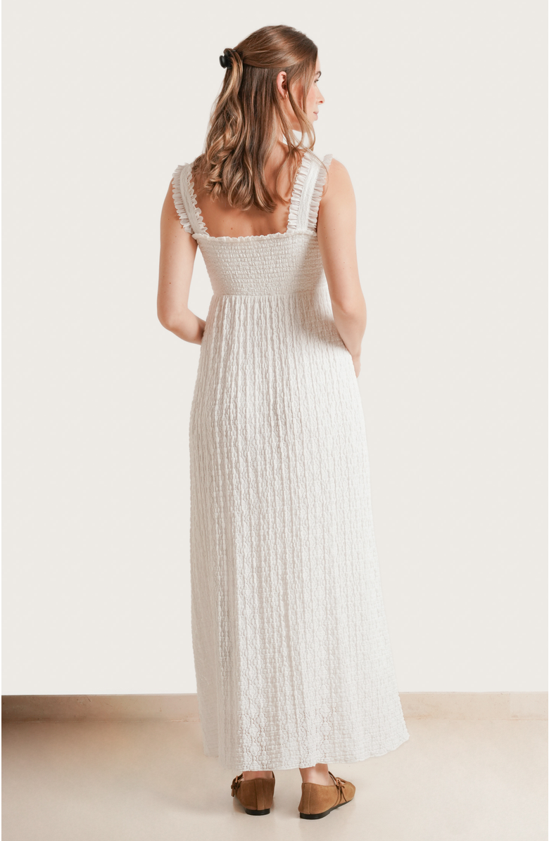 Nom Maternity Emma Maternity & Nursing Maxi Dress, Alternate, color, White Lace