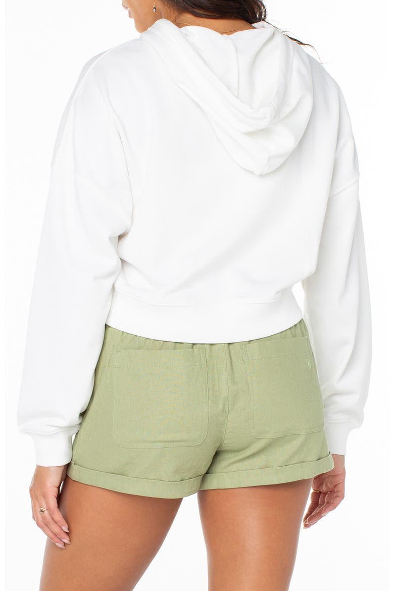 Breakwater Crop Graphic Hoodie, Alternate, color, CLOUD DANCER