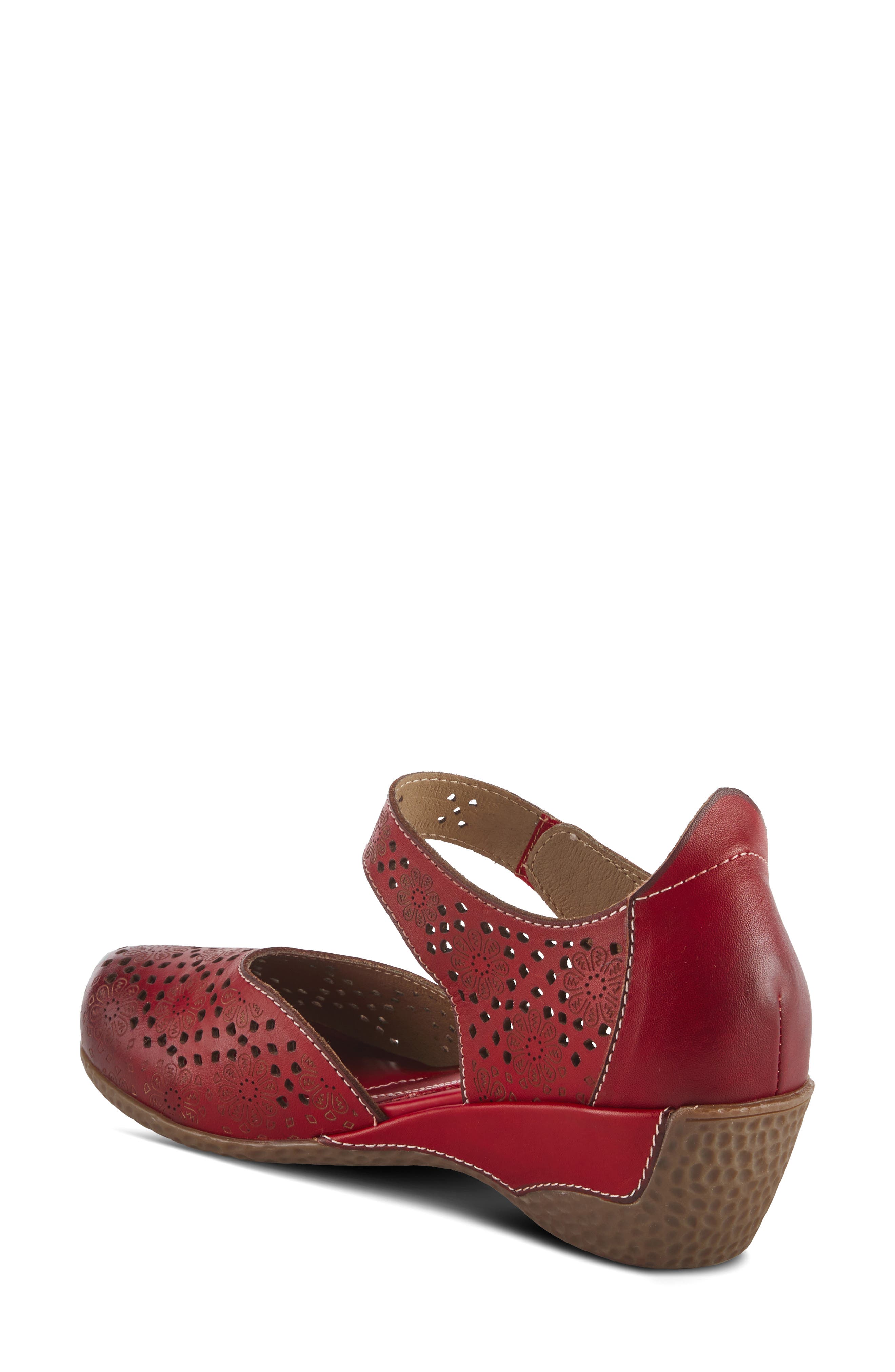 L'Artiste by Spring Step Americana Ankle Strap Clog, Alternate, color, Red