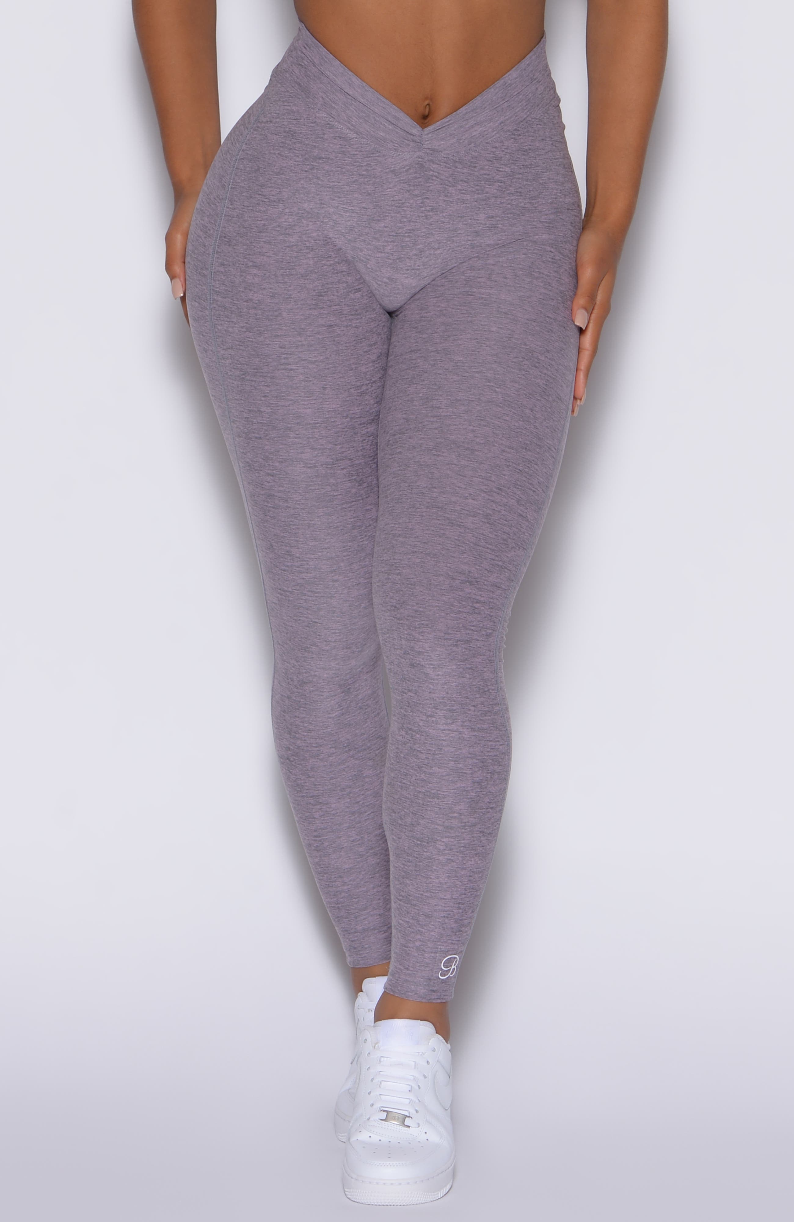 Bombshell Sportswear V Active Leggings in Lilac Grey at Nordstrom, Size X-Large
