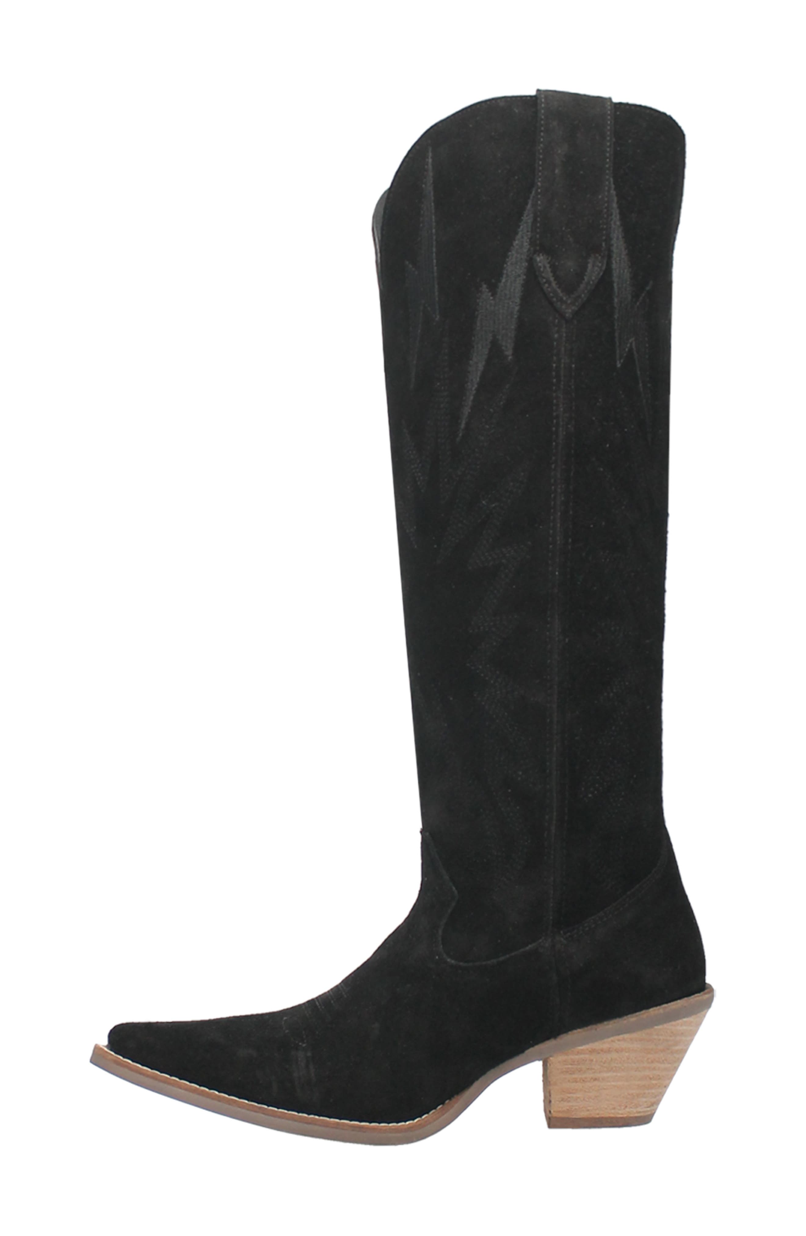 Dingo Thunder Road Cowboy Boot, Alternate, color, Black
