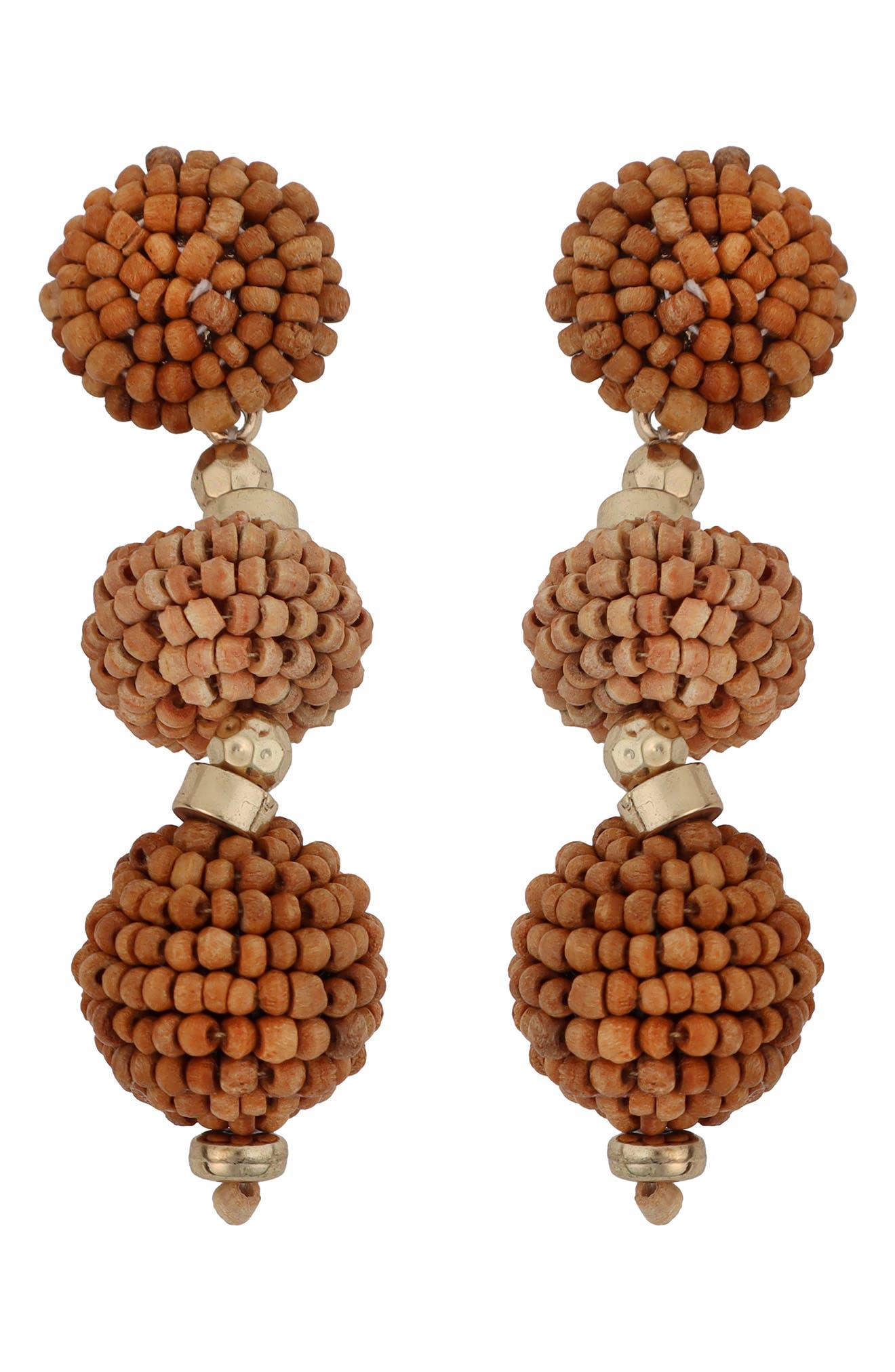 Panacea Beaded Linear Drop Earrings