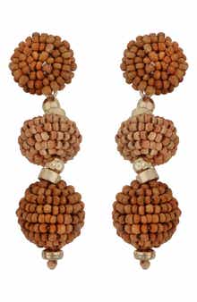 Panacea Beaded Linear Drop Earrings