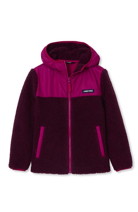 Kids High Pile Fleece Hooded Jacket