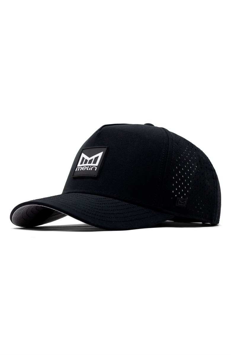 Melin Odysea Stacked Hydro Performance Snapback Hat, Main, color, Black