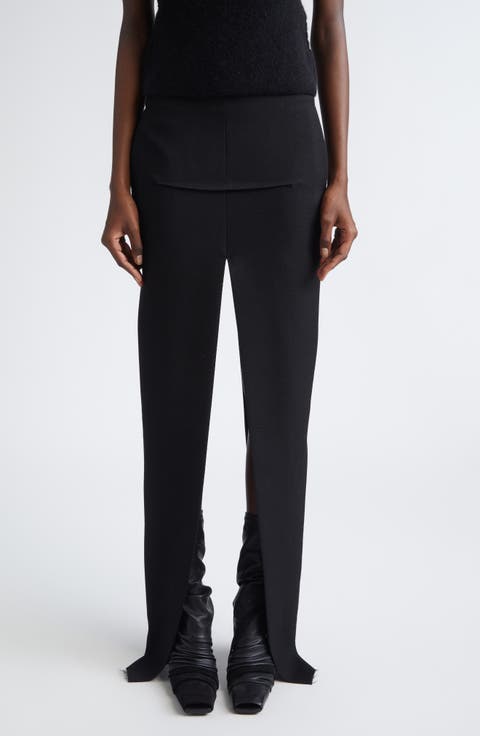 Concordians Sliced Wool Twill Skirt