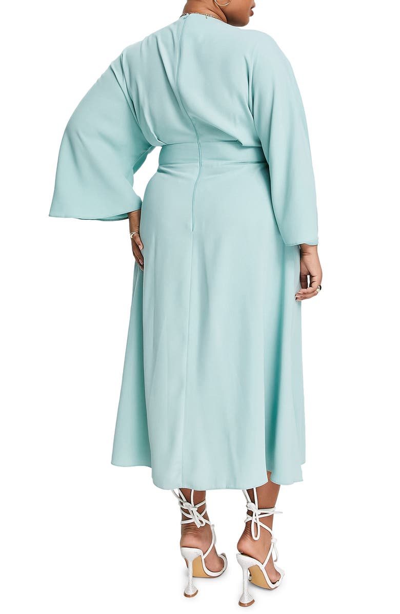 ASOS DESIGN Curve Twist Front Dress, Alternate, color, 