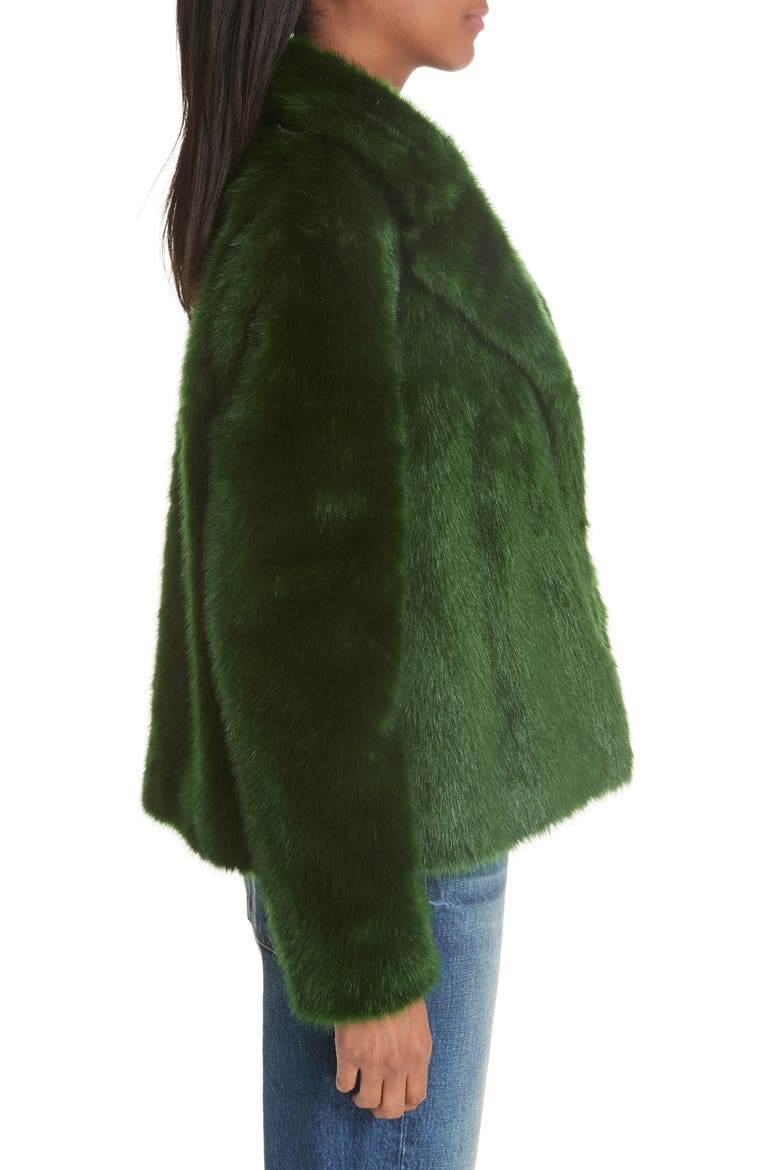 Faux Fur Coat, Alternate, color, EDEN