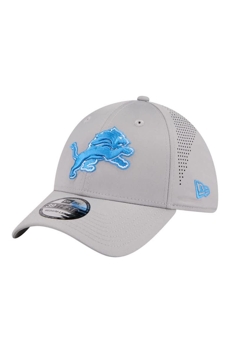 New Era Men's New Era Gray Detroit Lions Perforated 39THIRTY Flex Hat, Alternate, color, Gray