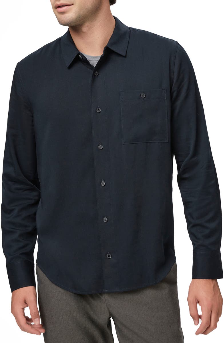 PAIGE Wardin Solid Button-Up Shirt, Alternate, color,