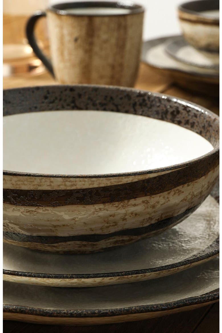 Lucy Porcelain 16-Piece Dinnerware Set, Alternate, color, Beige